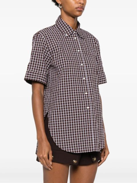 SANDRO check-print shirt - Brown