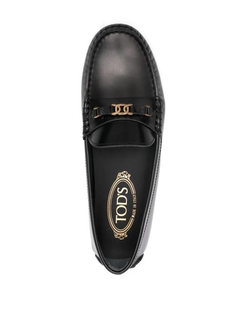 Tod's moc-stitching leather insole - Black