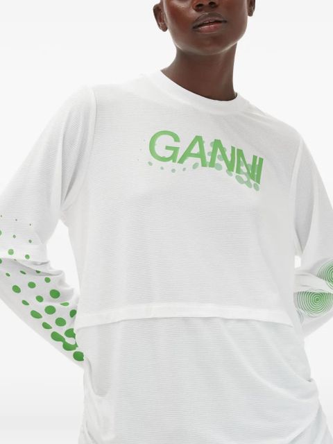 GANNI long-sleeve T-shirt - White
