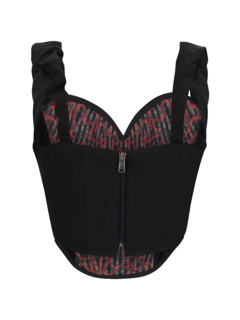 Vivienne Westwood ruched strap corset top - Black - zdjęcie produktu nr 2