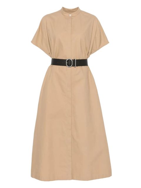 Jil Sander belted midi dress - Brown - zdjęcie produktu nr 1