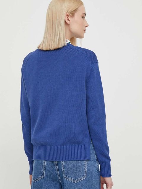 Polo Ralph Lauren sweter bawełniany kolor niebieski lekki 211898583
