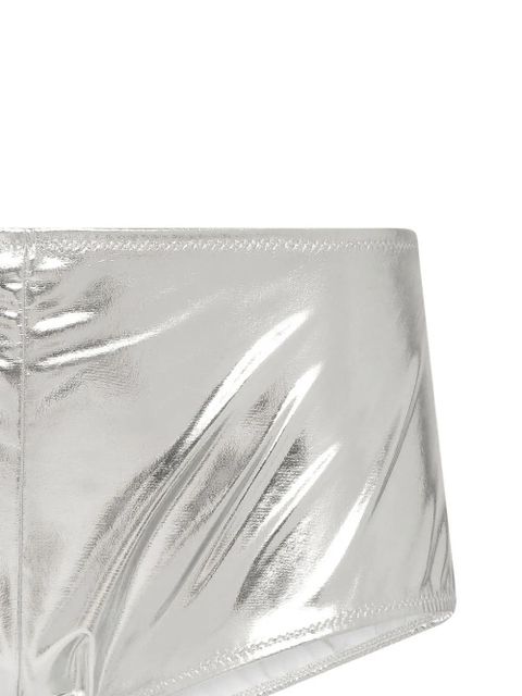 Dolce & Gabbana KIM DOLCE&GABBANA high-waisted coated briefs - Silver