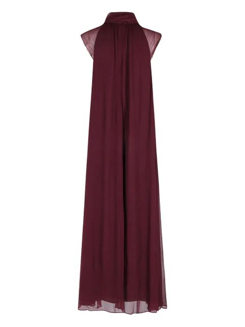 STAUD Camilla sheer-panel maxi dress - Red - zdjęcie produktu nr 2