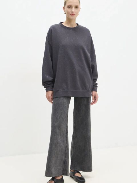 Answear.LAB bluza damska kolor szary gładka