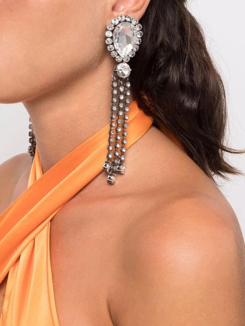 Alessandra Rich crystal drop earrings - Silver - zdjęcie produktu nr 2
