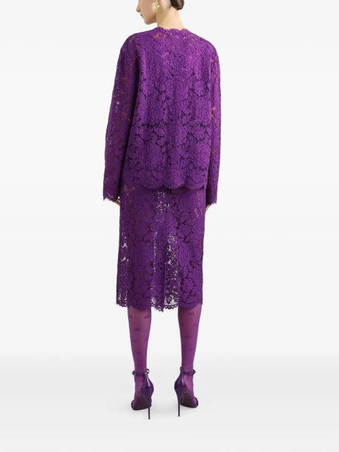 Dolce & Gabbana DNA Cordonetto floral lace jacket - Purple