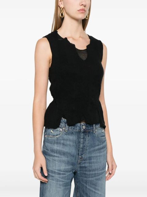 OUR LEGACY Ragged vest - Black - zdjęcie produktu nr 2