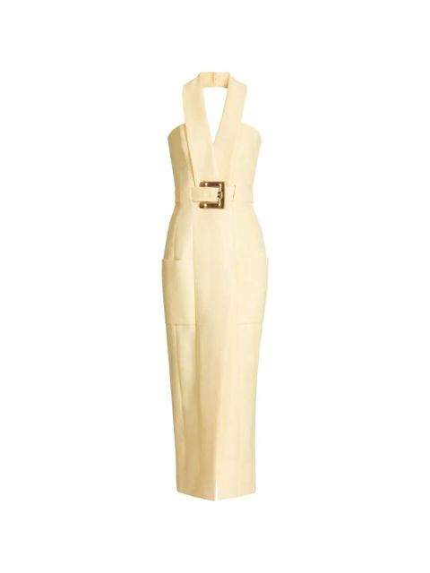 Balmain long dress with belt - Yellow - zdjęcie produktu nr 1