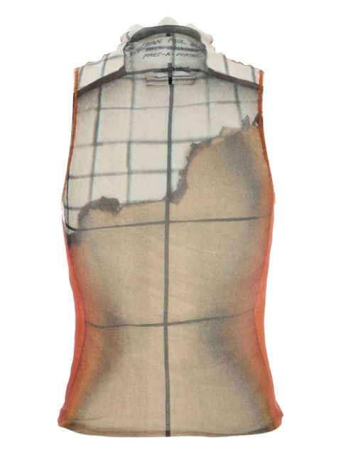 Jean Paul Gaultier printed high-neck top - Neutrals - zdjęcie produktu nr 2