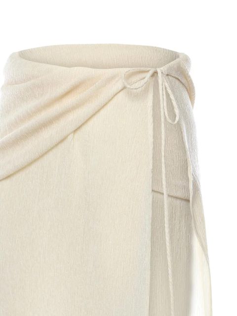 Magda Butrym side-slit maxi skirt - Neutrals
