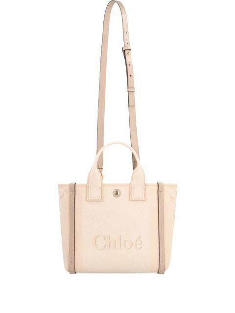 Chloé small Carry logo-embossed canvas tote bag - 26Y - zdjęcie produktu nr 1