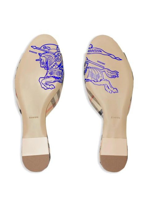 Burberry Mews Check slides - Neutrals