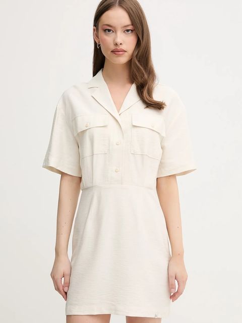 Calvin Klein Jeans sukienka kolor beżowy mini prosta J20J225297 - zdjęcie produktu nr 1