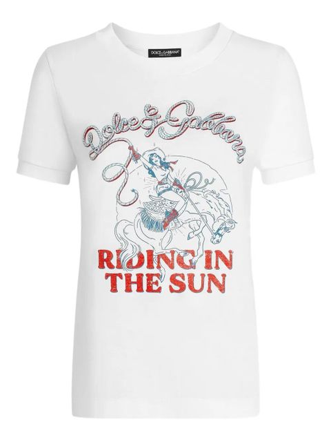 Dolce & Gabbana print-detail T-shirt - White - zdjęcie produktu nr 1