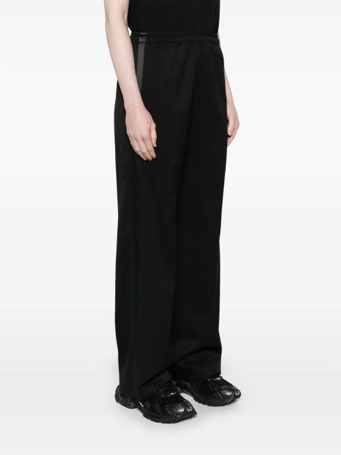 MM6 Maison Margiela drawstring straight-leg trousers - Black