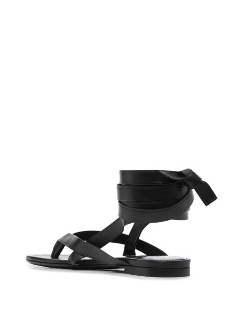 The Attico ankle-strap flat sandals - Black