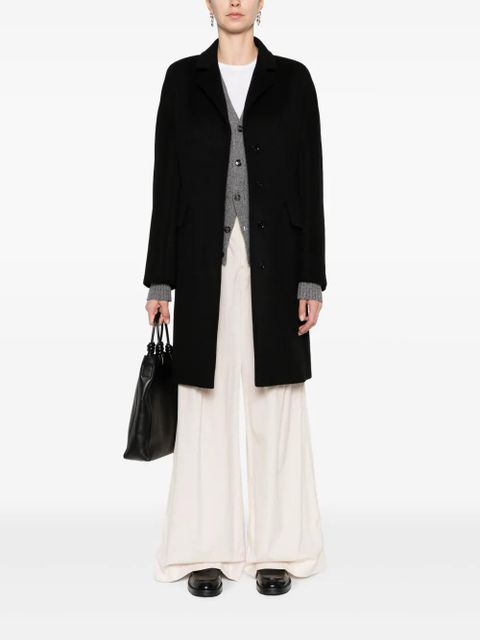 Max Mara Bingo belted camel-hair coat - Black