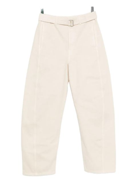 LEMAIRE twisted belted trousers - Neutrals