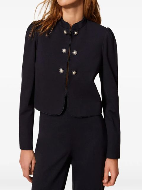 TWINSET mandarin-collar decorative-button jacket - Blue - zdjęcie produktu nr 2
