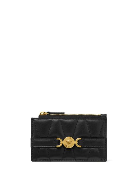 Versace Medusa '95 quilted zip card holder - Black - zdjęcie produktu nr 1