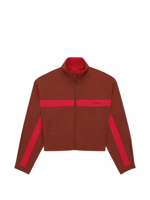 Saint Laurent zip embroidered jacket - Brown - zdjęcie produktu nr 1