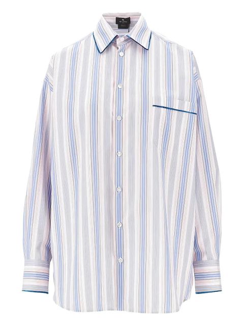 ETRO striped collar shirt - Blue - zdjęcie produktu nr 1
