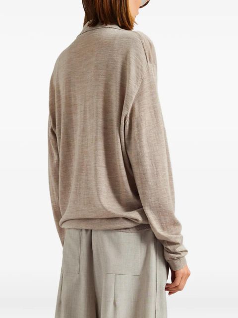 The Frankie Shop button knitted top - Grey