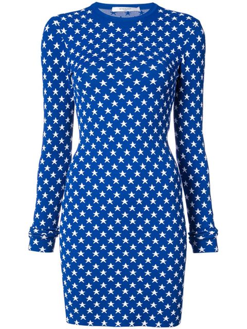 Givenchy star print fitted mini dress - Blue - zdjęcie produktu nr 1