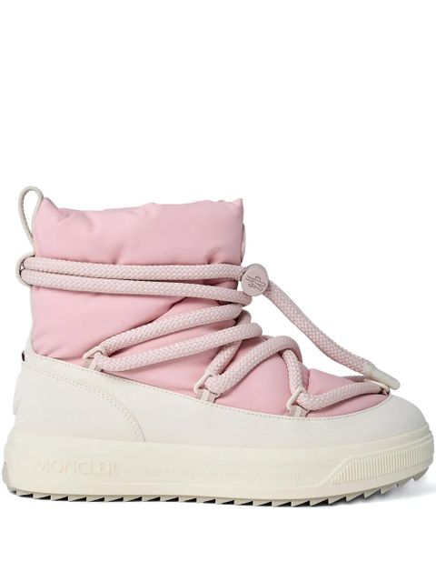 Moncler padded lace-up boots - Pink