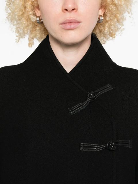 Róhe band-collar toggle coat - Black