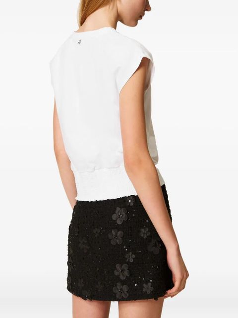 TWINSET embroidered-flower T-shirt - White