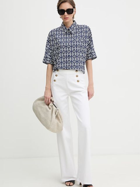 Luisa Spagnoli jeansy wide leg damskie Almanacco - zdjęcie produktu nr 1