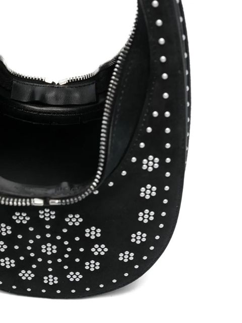 Coperni mini swipe floral-stud tote bag - Black