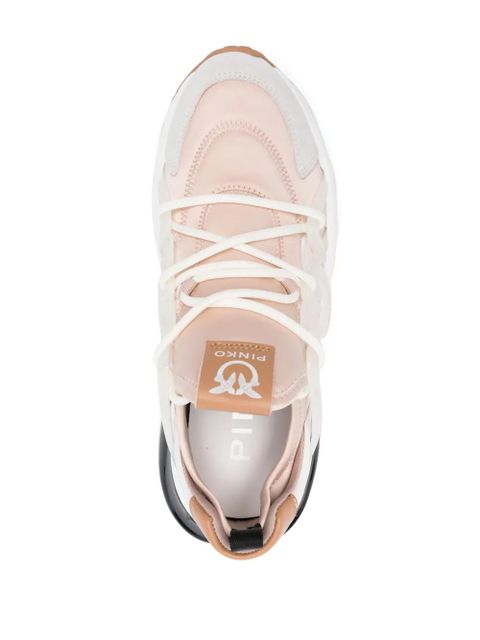PINKO Love Birds-embellished sneakers - Neutrals