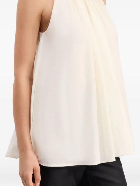 LouLou de Saison Liao flaring gathered blouse - Neutrals