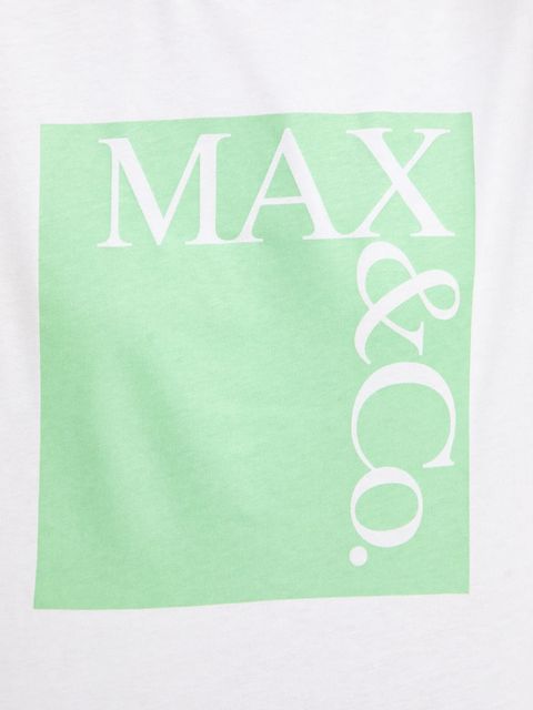 MAX&Co. t-shirt bawełniany damski kolor biały 2518971024200