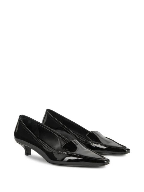 TOTEME patent loafer pumps - Black