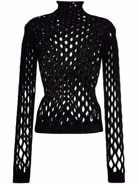 Valentino Garavani net knitted top - Black - zdjęcie produktu nr 1