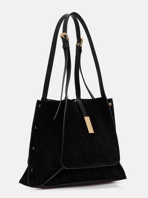 Pollini torebka skórzana kolor czarny PC4416PP0N QI1 - zdjęcie produktu nr 2