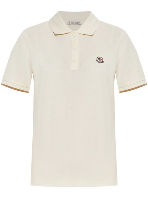 Moncler logo-patch polo shirt - Neutrals - zdjęcie produktu nr 1