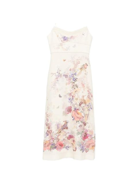 ZIMMERMANN floral-print midi dress - Neutrals - zdjęcie produktu nr 1