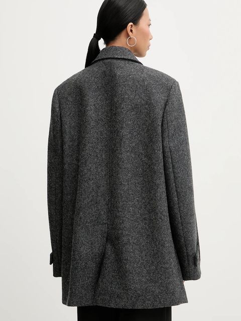 Bally płaszcz wełniany kolor szary M0BA308F