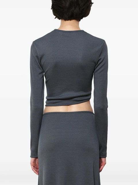 Christopher Esber Trio Stone cropped top - Grey