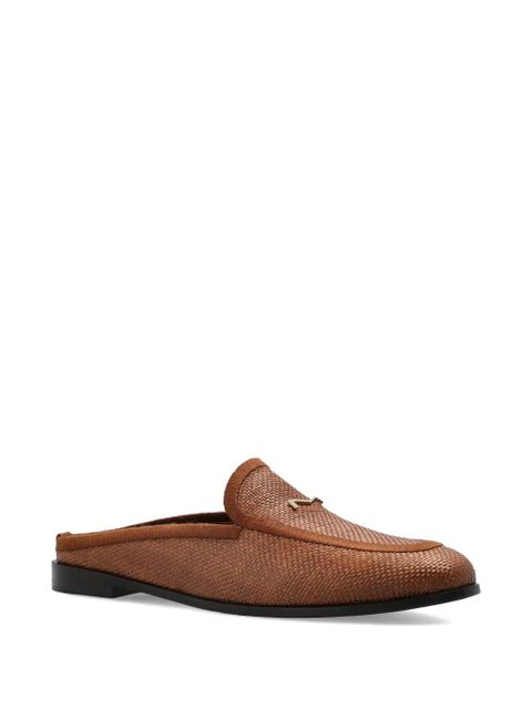 Max Mara woven metal-detail sneakers - Brown - zdjęcie produktu nr 2