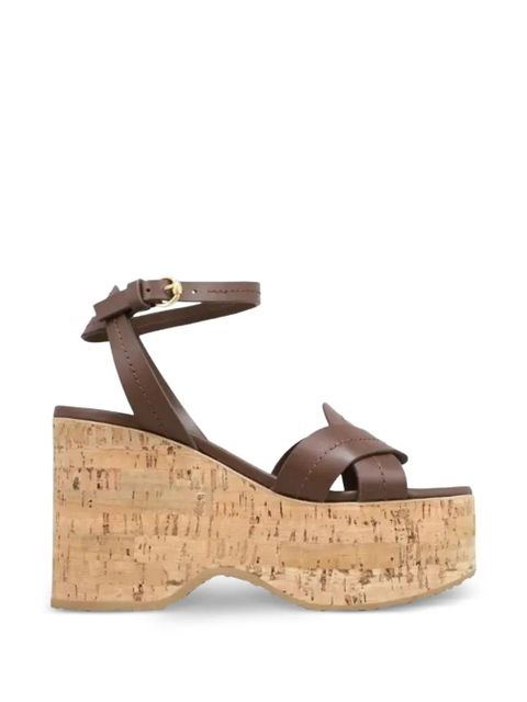 Gianvito Rossi crossover platform sandals - Brown - zdjęcie produktu nr 1