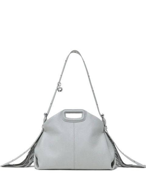 Maje grained leather Miss M bag - Grey - zdjęcie produktu nr 1