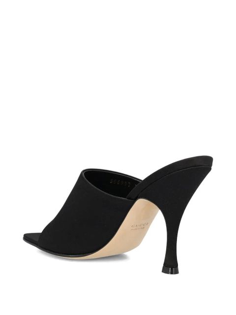 Gucci 95mm satin heeled sandals - Black - zdjęcie produktu nr 2