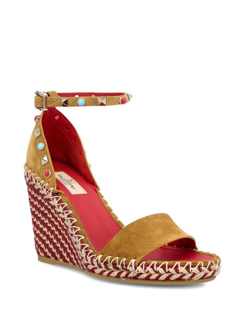 Valentino Garavani rockstud wedge sandals - Neutrals - zdjęcie produktu nr 2