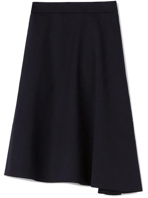 Jil Sander asymmetric midi skirt - Blue - zdjęcie produktu nr 1